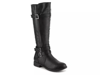 Journee Collection Bite Riding Boot In Black