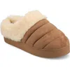 Journee Collection Blair Faux Fur Slipper In Tan