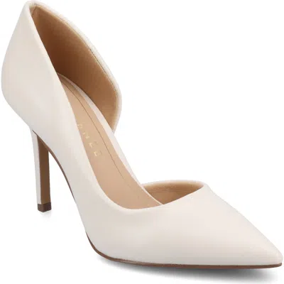 Journee Collection Blanca Half D'orsay Pump In Neutral