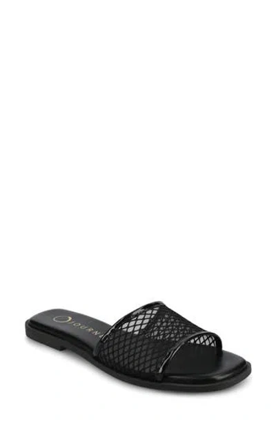 Journee Collection Breckley Flat Slide Sandal In Black