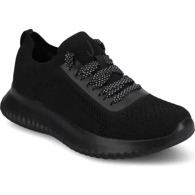 Journee Collection Brena Knit Sneaker In Black