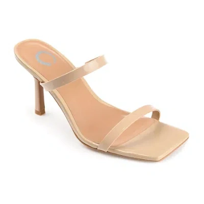 Journee Collection Brie Womens Open Toe Stiletto Heel Pumps In Sand