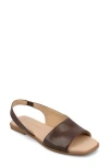 Journee Collection Brinsley Slingback Sandal In Brown Smooth