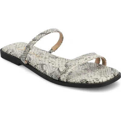 Journee Collection Brisa Slide Sandal In Snake