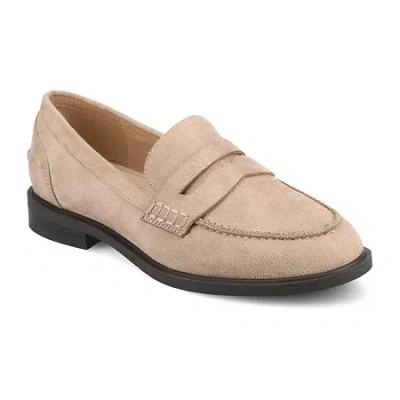 Journee Collection Brooks Womens Moc Closed Toe Loafers In Neutral