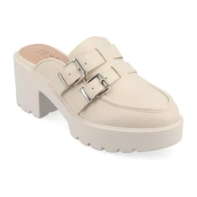 JOURNEE COLLECTION BRYDIE WOMENS MOC CLOSED TOE BLOCK HEEL PUMPS