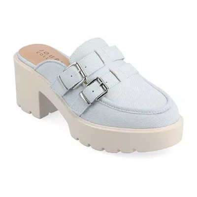 JOURNEE COLLECTION BRYDIE WOMENS MOC CLOSED TOE BLOCK HEEL PUMPS