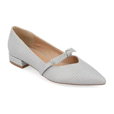 Journee Collection Cait Womens Pointed Closed Toe Ballet Flats In Gray