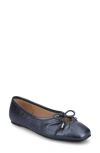 Journee Collection Callee Keyhole Square Toe Flat In Blue