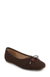 Journee Collection Callee Keyhole Square Toe Flat In Brown