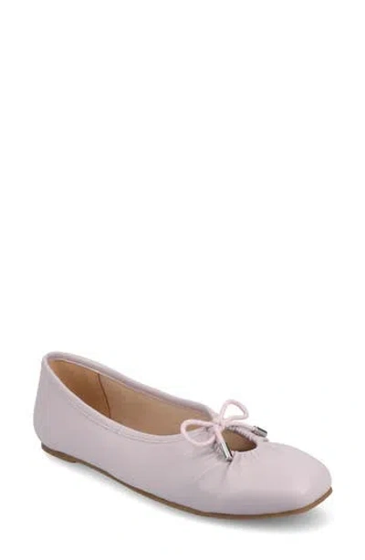Journee Collection Callee Keyhole Square Toe Flat In Lilac