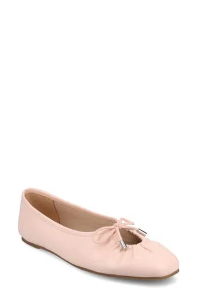Journee Collection Callee Keyhole Square Toe Flat In Pink