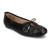 Journee Collection Callee Womens Square Ballet Flats In Black