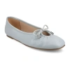 Journee Collection Callee Womens Square Ballet Flats In Blue