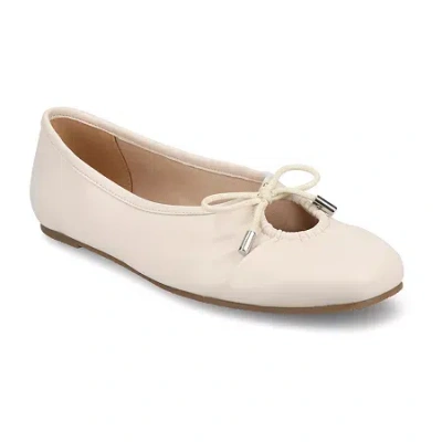 Journee Collection Callee Womens Square Ballet Flats In Sand