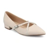 Journee Collection Camby Womens Pointed Closed Toe Ballet Flats In Nude