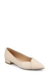 Journee Collection Carmin Pointed Toe Flat In Bone