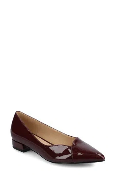 Journee Collection Carmin Pointed Toe Flat In Burgundy