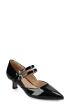 Journee Collection Carnation Kitten Heel Mary Jane Pump In Black