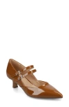 Journee Collection Carnation Kitten Heel Mary Jane Pump In Brown