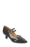 Journee Collection Carnation Kitten Heel Mary Jane Pump In Gray
