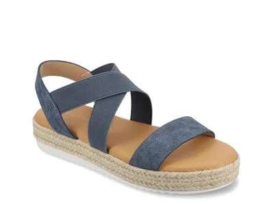 Journee Collection Caroline Espadrille Sandal In Blue