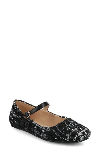 Journee Collection Carrie Mary Jane Flat In Black