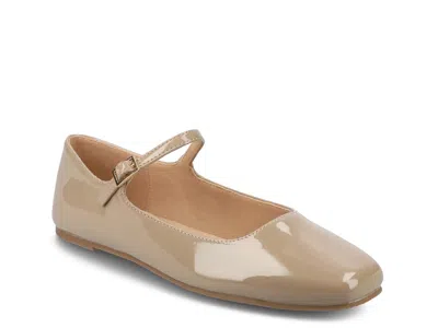 Journee Collection Carrie Mary Jane Flat In Brown