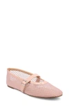 Journee Collection Casha Mesh Mary Jane Flat In Pink