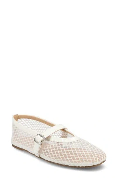 Journee Collection Casha Mesh Mary Jane Flat In White