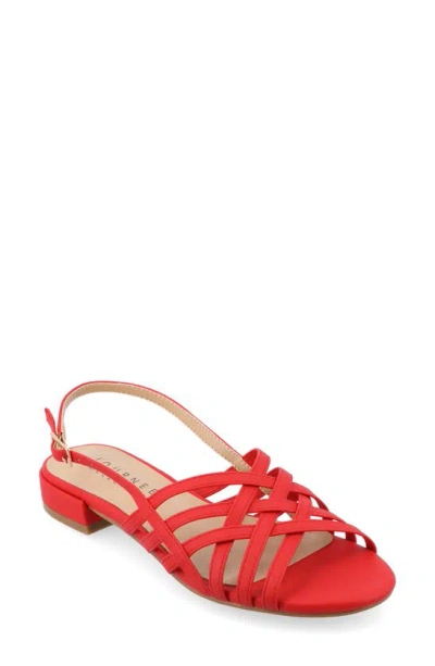 Journee Collection Cassandra Slingback Sandal In Red