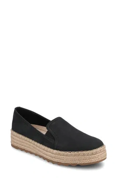 Journee Collection Catalina Espadrille Sneaker In Black