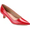 Journee Collection Celica Pump In Patent/red