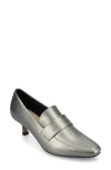 Journee Collection Celina Croc Embossed Loafer Pump In Gray