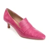 Journee Collection Celina Womens Square Closed Toe Kitten Heel Pumps In Pink