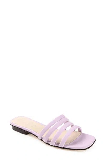 Journee Collection Cenci Strappy Slide Sandal In Lilac