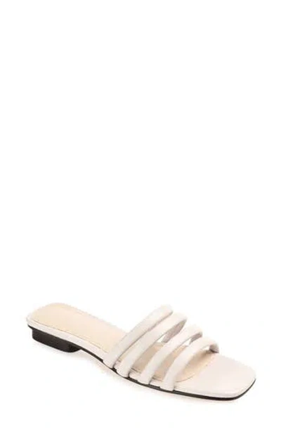 Journee Collection Cenci Strappy Slide Sandal In Off White
