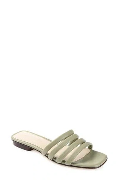 Journee Collection Cenci Strappy Slide Sandal In Sage
