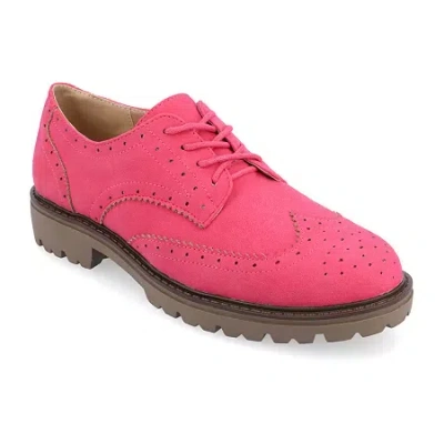 Journee Collection Claudiya Womens Wing Closed Toe Loafers In Pink