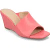 Journee Collection Women's Clementine D'orsay Slip-on Wedge Sandals In Coral