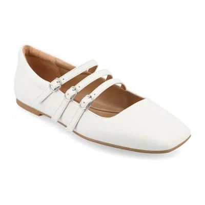 Journee Collection Cloudsteppers Darlin Womens Square Closed Toe Mary Jane Shoes In White
