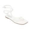Journee Collection Cloudsteppers Womens Charra Ankle Strap Flat Sandals In White