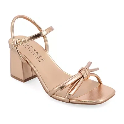 JOURNEE COLLECTION CLOUDSTEPPERS WOMENS MERYL HEELED SANDALS