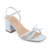 Journee Collection Cloudsteppers Womens Meryl Heeled Sandals In Blue