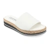 Journee Collection Cloudsteppers Womens Rosey Slide Sandals In White