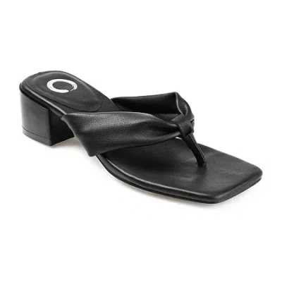 Journee Collection Cloudsteppers Womens Seelah Heeled Sandals In Black