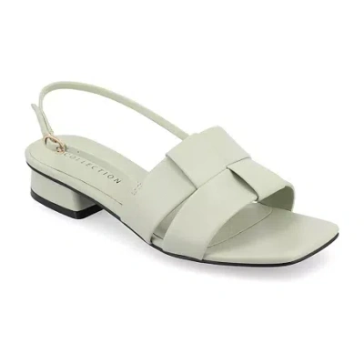 Journee Collection Cloudsteppers Womens Tabatha Flat Sandals In Green