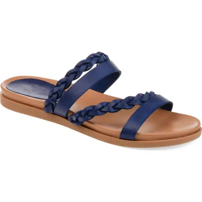 Journee Collection Colette Slide Sandal In Blue