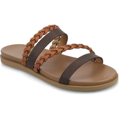Journee Collection Colette Slide Sandal In Cognac