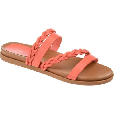 Journee Collection Colette Slide Sandal In Orange